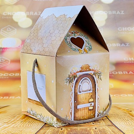 5 CAIXA MINI PANETONE CASINHA - NATAL ENCANTADO ID5186  (NATAL IDEIA 2024)