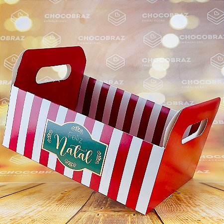 5 CESTA P/ NATAL CAIXOTE (G) NATAL NOEL ID5124  (NATAL IDEIA 2024)