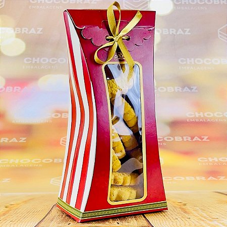 10 CAIXA P/ DOCES C/ VISOR E ALCA - NATAL NOEL ID5101 (NATAL IDEIA 2024)