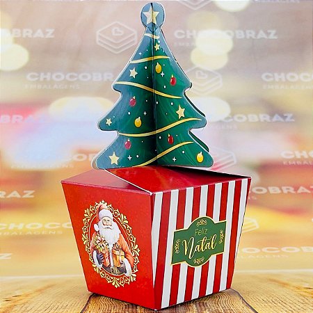 10 CAIXA P/ DOCES POP UP ARVORE  NATAL NOEL ID5107 (NATAL IDEIA 2024) 3837