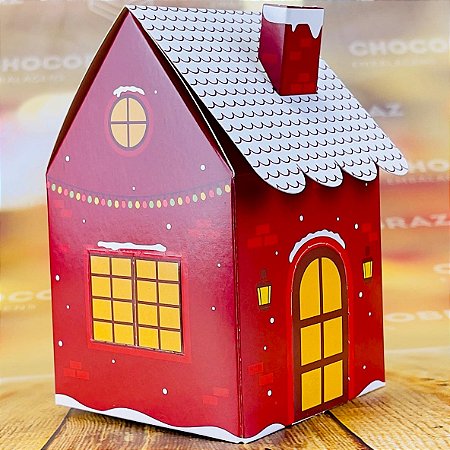 10 CAIXA CASINHA P/ DOCES - NATAL NOEL ID5109 (NATAL IDEIA 2024)