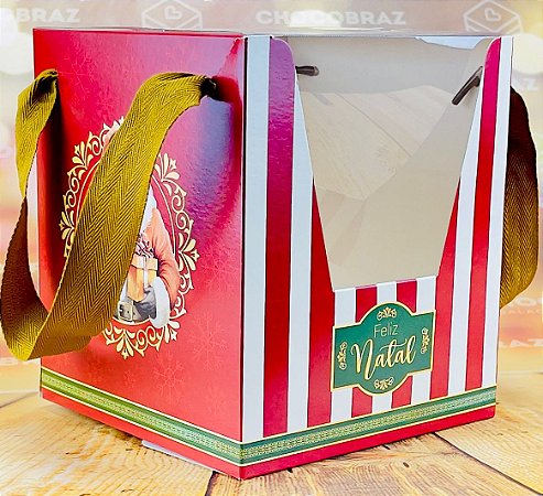 5 CAIXA PANETONE C/ VISOR E ALCA NATAL NOEL ID5112  (NATAL IDEIA 2024)