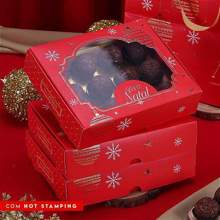 10 Caixa para 12 ou 20 Doces com visor + berço 12 doces Luz 4496 (JANGO NATAL 2024)