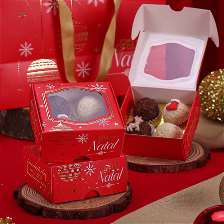 10 Caixa para 4 Doces com Berço Luz 4249 (JANGO NATAL 2024)