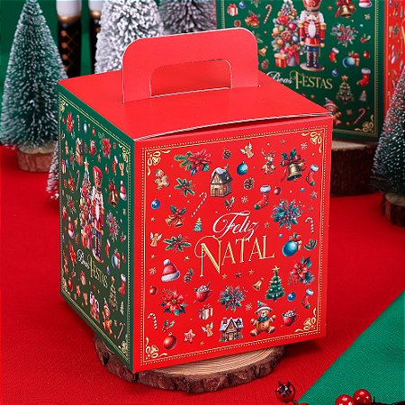 10 Caixa P/ Panetone Fechada 250/400/500g Quebra Nozes 4401 (JANGO NATAL 2024)