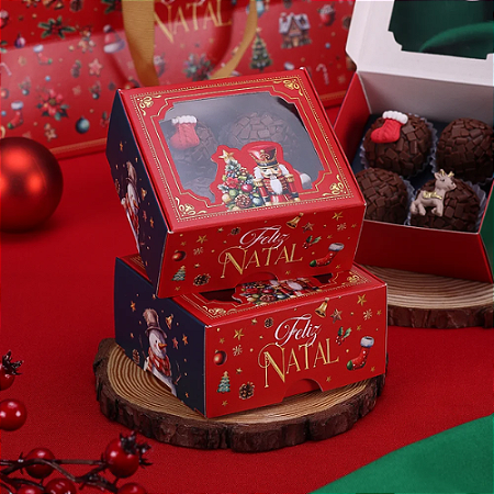 10 Caixa para 4 Doces com Berço Quebra Nozes 4399 (JANGO NATAL 2024)