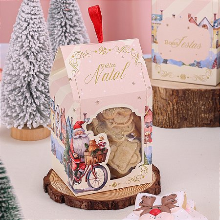 10 Embalagem Casinha Lembrancinha Neve 4342 (JANGO NATAL 2024)