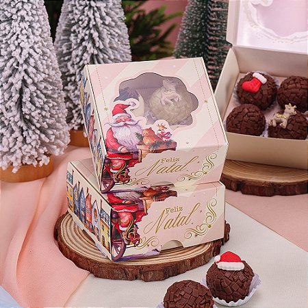 10 Caixa para 4 Doces com Berço Neve 4250 (JANGO NATAL 2024)