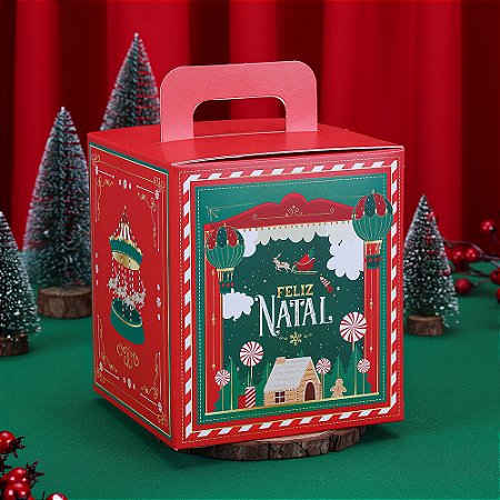 10 Caixa P/ Panetone Fechada 250/400/500g Noite Feliz 4380 (JANGO NATAL 2024)