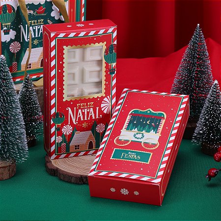 10 Caixa para Barra 300g com Visor Noite Feliz 4299 (JANGO NATAL 2024)