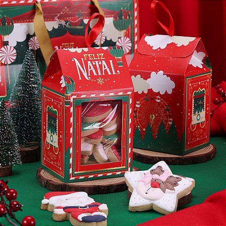 10 Embalagem Casinha Lembrancinha Noite Feliz 4340 (JANGO NATAL 2024)