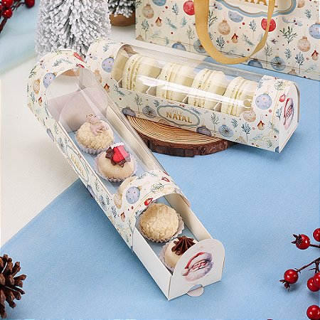 10 Caixa para 6 Macarrons ou 5 doces + 2 berço Celebração 4359 (JANGO NATAL 2024)