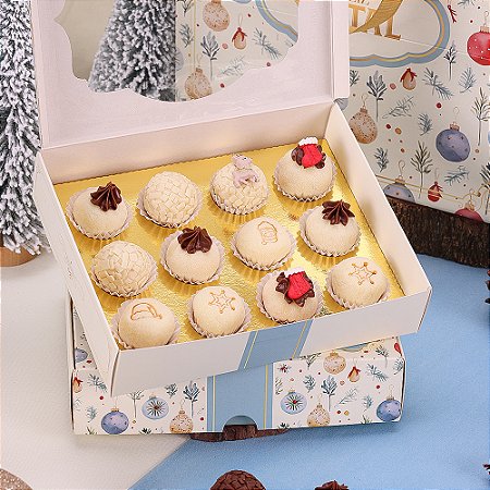 10 Caixa para 12 ou 20 Doces com visor + berço 12 doces Celebração 4499 (JANGO NATAL 2024)