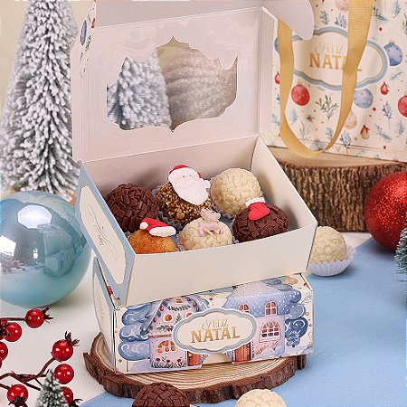 10 Caixa para 6 Doces com Visor Celebração 4257 (JANGO NATAL 2024)