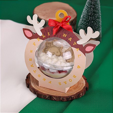10 Embalagem Lembrancinha bolinha 4479 Rena (JANGO NATAL 2024)