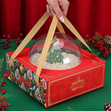 5 Embalagem p/ Sobremesa Bola de Natal 4462 (JANGO NATAL 2024)