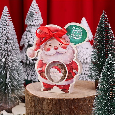 10 Lembrancinha com Blister para doces Papai Noel 4477 (JANGO NATAL 2024)