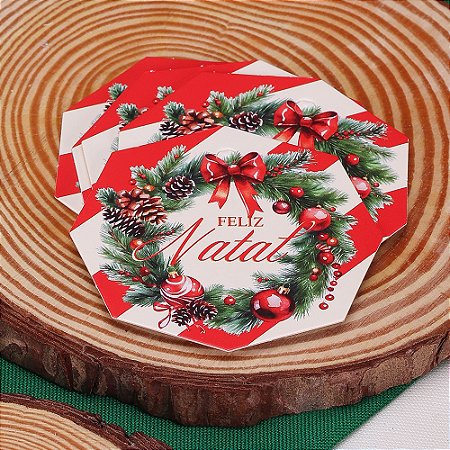 20 Tags Octagonal Bom Velhinho 4440 (JANGO NATAL 2024)