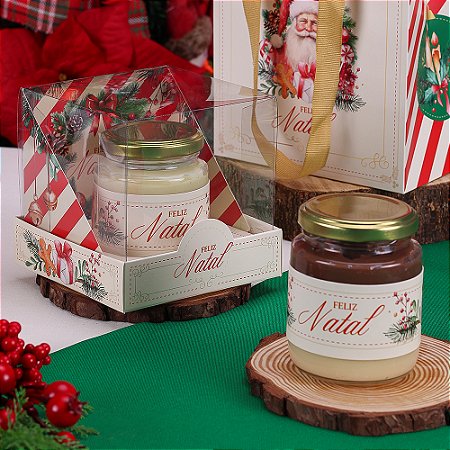 10 Caixa para Mini Panetone 100g com Tampa de Acetato Bom Velhinho 4268 (JANGO NATAL 2024)