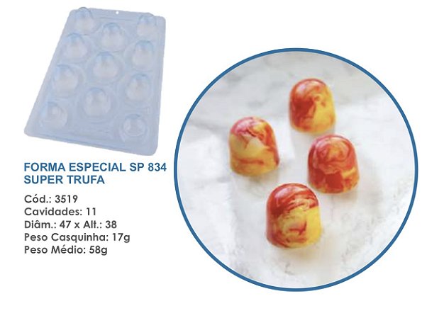Forma Bwb Sp 834 Super Trufa Silicone 3 Partes Profissional Cod-3519  (Sp Especial)
