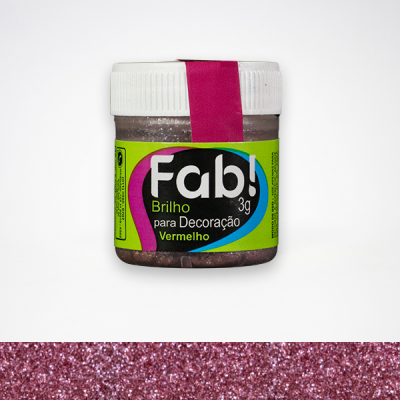 Pó Para Decoração 3G Fab Vermelho brilho (Fab)