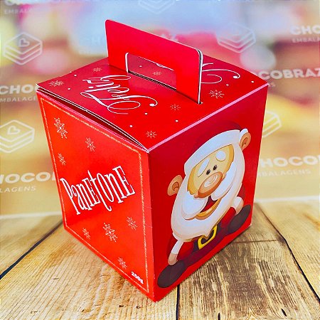 10 CAIXA  PANETONE 250G  VERMELHO OUTLET NATAL 7186