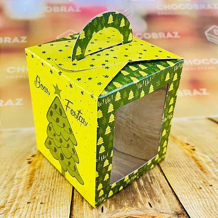 10 CAIXA MINI  PANETONE C/ VISOR 100G  BOSQUE OUTLET NATAL  103272