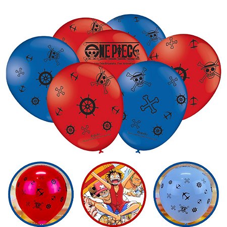 25 BALÃO BEXIGA FESTA  ONE PIECE  n°9 FESTCOLOR