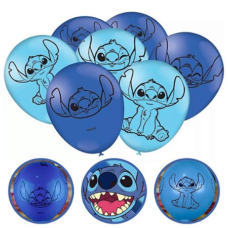 25 BALÃO BEXIGA FESTA STITCH LILO n°9 FESTCOLOR