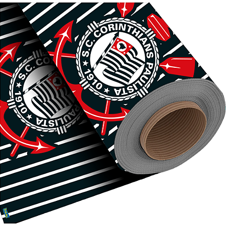 PAINEL FESTA CORINTHIANS FC 1 M X1,4 M TECIDO TNT FESTCOLOR