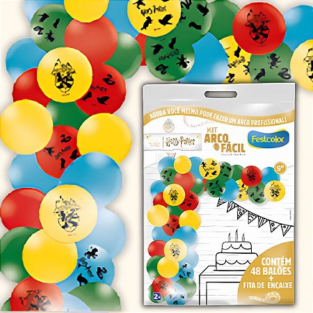 KIT ARCO FACIL DE BALOES HARRY POTTER  n°9 48 UN + 1 FITA ARCO  FESTCOLOR