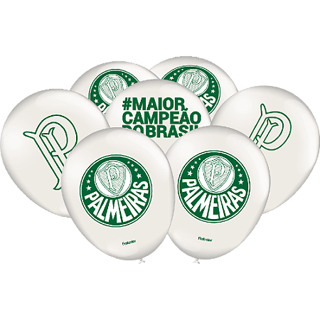 25 BALAO FUTEBOL PALMEIRAS BRANCO OFICIAL n°9  FESTCOLOR