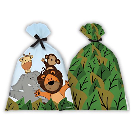 8 SACOLA  SAFARI  LEMBRANCINHA  FESTA FESTCOLOR