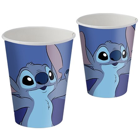 8 COPO PAPEL FESTA  STITCH NEW  200ML FESTCOLOR