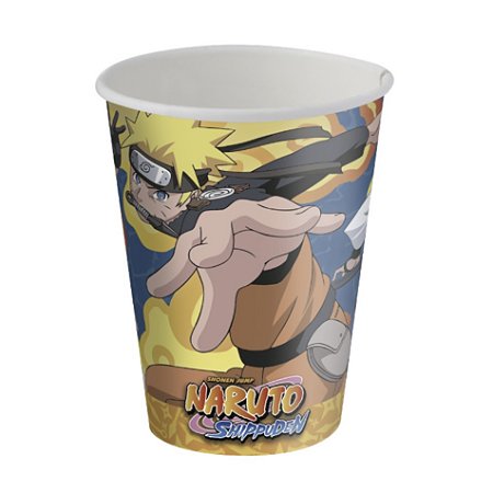 8 COPO PAPEL FESTA  NARUTO  200ML FESTCOLOR