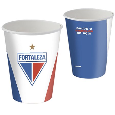 8 COPO PAPEL FESTA  FORTALEZA OFICIAL  200ML FESTCOLOR