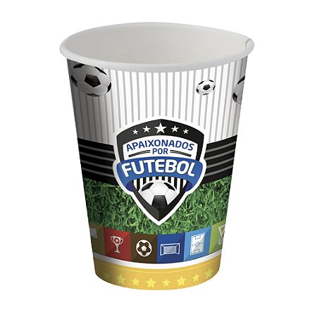 8 COPO PAPEL FESTA FUTEBOL 200ML FESTCOLOR