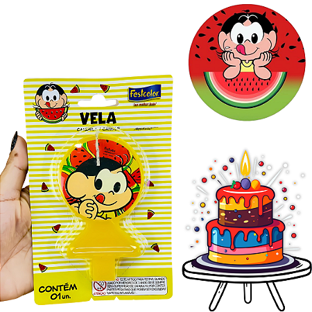 VELA  MAGALI MELANCIA FESTCOLOR