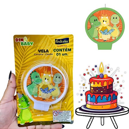 VELA  DINO BABY DINOSSAURO BABY FESTCOLOR