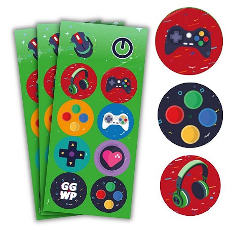 30 ADESIVO  VIDEO GAME REDONDO REGINA
