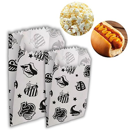 50 SACO DE PIPOCA HOT DOG SANTOS Regina