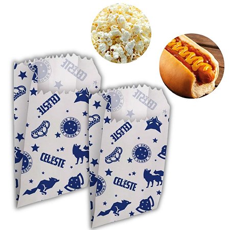 50 SACO DE PIPOCA HOT DOG CRUZEIRO Regina