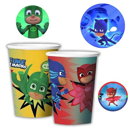 8 COPO PAPEL FESTA  PJ MASKS 2 180ML REGINA