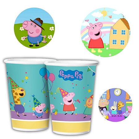 8 COPO PAPEL FESTA  PEPPA PIG  180ML REGINA