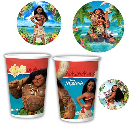 8 COPO PAPEL FESTA MOANA 180ML REGINA