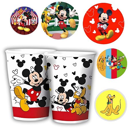 8 COPO PAPEL FESTA MICKEY MOUSE 180ML REGINA