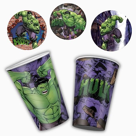 8 COPO PAPEL FESTA   HULK 180ML REGINA
