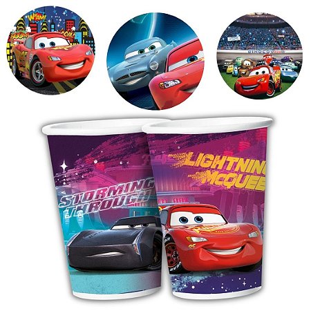 8 COPO PAPEL FESTA  CARROS DISNEY 180ML REGINA