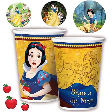 8 COPO PAPEL FESTA   BRANCA DE NEVE 180ML REGINA