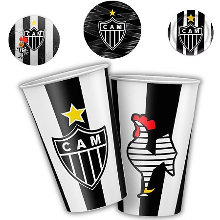 8 COPO PAPEL FESTA  ATLETICO MINEIRO 180ML REGINA